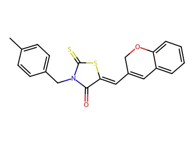 5-((2H-Chromen-3-yl)methylene)-3-(4-methylbenzyl)-2-thioxothiazolidin-4-one structure