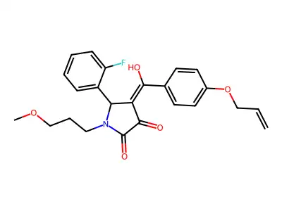 5-(2-Fluorophenyl)-4-(hydroxy{4-[(prop-2-en-1-yl)oxy]phenyl}methylidene)-1-(3-methoxypropyl)pyrrolidine-2,3-dione structure