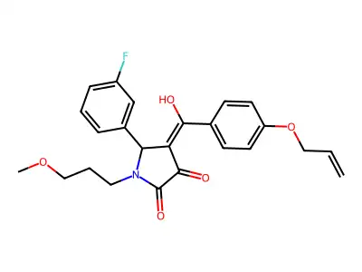 5-(3-fluorophenyl)-3-hydroxy-1-(3-methoxypropyl)-4-[4-(prop-2-en-1-yloxy)benzoyl]-2,5-dihydro-1H-pyrrol-2-one structure