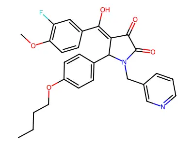 5-(4-butoxyphenyl)-4-(3-fluoro-4-methoxybenzoyl)-3-hydroxy-1-[(pyridin-3-yl)methyl]-2,5-dihydro-1H-pyrrol-2-one structure
