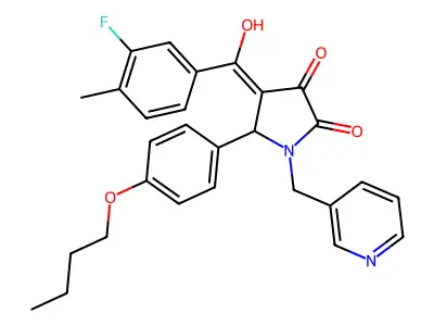 5-(4-butoxyphenyl)-4-(3-fluoro-4-methylbenzoyl)-3-hydroxy-1-[(pyridin-3-yl)methyl]-2,5-dihydro-1H-pyrrol-2-one structure