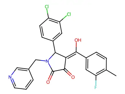 5-(3,4-dichlorophenyl)-4-(3-fluoro-4-methylbenzoyl)-3-hydroxy-1-[(pyridin-3-yl)methyl]-2,5-dihydro-1H-pyrrol-2-one structure