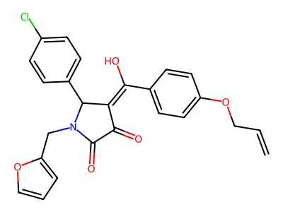 5-(4-chlorophenyl)-1-(furan-2-ylmethyl)-4-[hydroxy-(4-prop-2-enoxyphenyl)methylidene]pyrrolidine-2,3-dione structure
