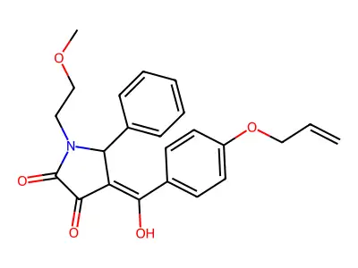 3-hydroxy-1-(2-methoxyethyl)-5-phenyl-4-[4-(prop-2-en-1-yloxy)benzoyl]-2,5-dihydro-1H-pyrrol-2-one structure