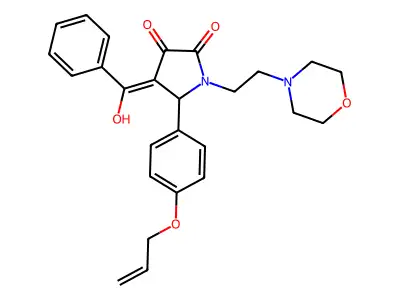 4-[hydroxy(phenyl)methylidene]-1-(2-morpholin-4-ylethyl)-5-(4-prop-2-enoxyphenyl)pyrrolidine-2,3-dione structure