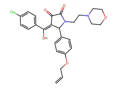 4-(4-chlorobenzoyl)-3-hydroxy-1-[2-(morpholin-4-yl)ethyl]-5-[4-(prop-2-en-1-yloxy)phenyl]-2,5-dihydro-1H-pyrrol-2-one structure