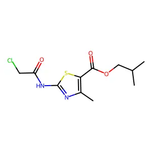 Isobutyl 2-(2-chloroacetamido)-4-methylthiazole-5-carboxylate structure