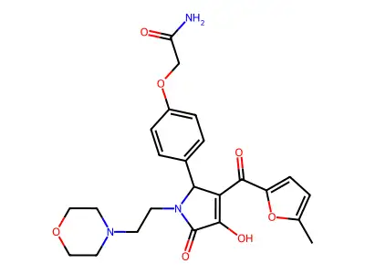 2-(4-{4-hydroxy-3-[(5-methylfuran-2-yl)carbonyl]-1-[2-(morpholin-4-yl)ethyl]-5-oxo-2,5-dihydro-1H-pyrrol-2-yl}phenoxy)acetamide structure