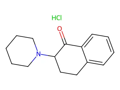 2-piperidin-1-yl-3,4-dihydro-2H-naphthalen-1-one structure