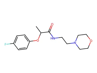 2-(4-fluorophenoxy)-N-[2-(morpholin-4-yl)ethyl]propanamide structure