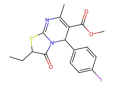 methyl 2-ethyl-5-(4-iodophenyl)-7-methyl-3-oxo-2 structure