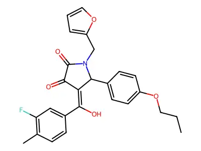 4-(3-fluoro-4-methylbenzoyl)-1-[(furan-2-yl)methyl]-3-hydroxy-5-(4-propoxyphenyl)-2,5-dihydro-1H-pyrrol-2-one structure