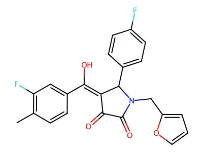 4-(3-fluoro-4-methylbenzoyl)-5-(4-fluorophenyl)-1-[(furan-2-yl)methyl]-3-hydroxy-2,5-dihydro-1H-pyrrol-2-one structure
