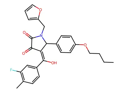 5-(4-butoxyphenyl)-4-(3-fluoro-4-methylbenzoyl)-1-[(furan-2-yl)methyl]-3-hydroxy-2,5-dihydro-1H-pyrrol-2-one structure