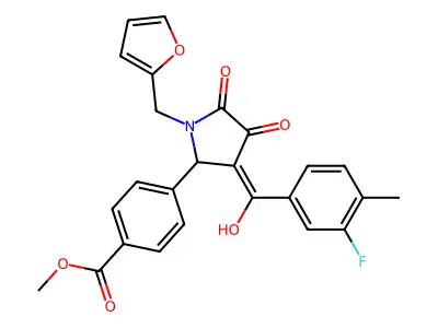 methyl 4-[3-(3-fluoro-4-methylbenzoyl)-1-[(furan-2-yl)methyl]-4-hydroxy-5-oxo-2,5-dihydro-1H-pyrrol-2-yl]benzoate structure