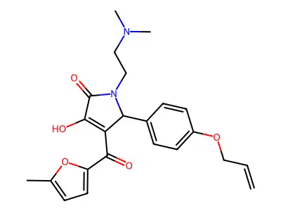 5-(4-(allyloxy)phenyl)-1-(2-(dimethylamino)ethyl)-3-hydroxy-4-(5-methylfuran-2-carbonyl)-1H-pyrrol-2(5H)-one structure