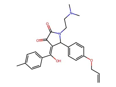 1-(2-dimethylaminoethyl)-4-[hydroxy-(4-methylphenyl)methylidene]-5-(4-prop-2-enoxyphenyl)pyrrolidine-2,3-dione structure