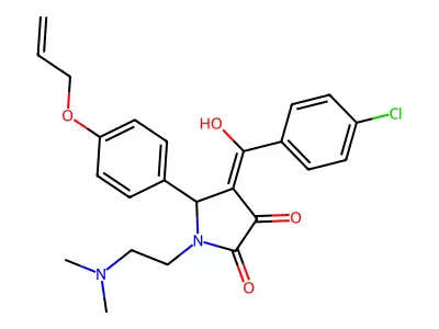 4-(4-chlorobenzoyl)-1-[2-(dimethylamino)ethyl]-3-hydroxy-5-[4-(prop-2-en-1-yloxy)phenyl]-2,5-dihydro-1H-pyrrol-2-one structure