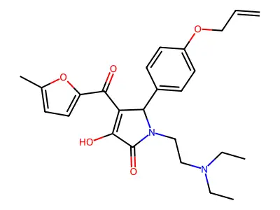 5-(4-(allyloxy)phenyl)-1-(2-(diethylamino)ethyl)-3-hydroxy-4-(5-methylfuran-2-carbonyl)-1H-pyrrol-2(5H)-one structure