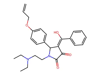1-(2-diethylaminoethyl)-4-[hydroxy(phenyl)methylidene]-5-(4-prop-2-enoxyphenyl)pyrrolidine-2,3-dione structure