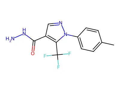 1-(4-Methylphenyl)-5-(trifluoromethyl)-1H-pyrazole-4-carbohydrazide structure