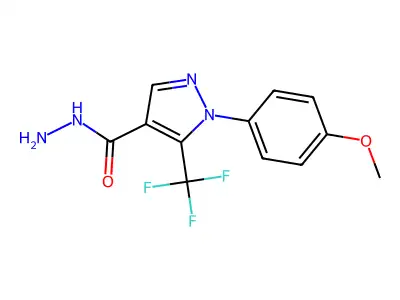 1-(4-Methoxyphenyl)-5-(trifluoromethyl)-1H-pyrazole-4-carbohydrazide structure
