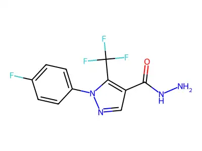 1-(4-Fluorophenyl)-5-(trifluoromethyl)-1H-pyrazole-4-carbohydrazide structure