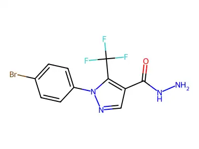 1-(4-Bromophenyl)-5-(trifluoromethyl)-1H-pyrazole-4-carbohydrazide structure