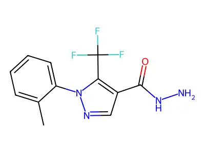 1-(2-Methylphenyl)-5-(trifluoromethyl)-1H-pyrazole-4-carbohydrazide structure