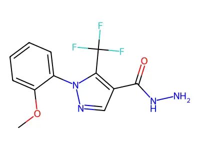 1-(2-Methoxyphenyl)-5-(trifluoromethyl)-1H-pyrazole-4-carbohydrazide structure