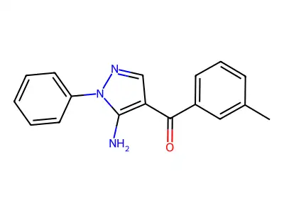 (5-Amino-1-phenyl-1H-pyrazol-4-YL)(3-methylphenyl)methanone structure