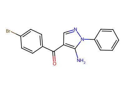 (5-Amino-1-phenyl-1H-pyrazol-4-yl)(4-bromophenyl)methanone structure