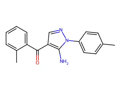 (5-Amino-1-(4-methylphenyl)-1H-pyrazol-4-YL)(2-methylphenyl)methanone structure
