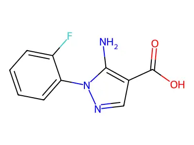 5-amino-1-(2-fluorophenyl)-1H-pyrazole-4-carboxylic acid structure