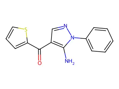 (5-Amino-1-phenyl-1H-pyrazol-4-YL)(2-thienyl)methanone structure