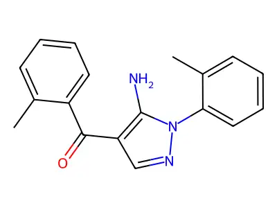 (5-Amino-1-(2-methylphenyl)-1H-pyrazol-4-YL)(2-methylphenyl)methanone structure