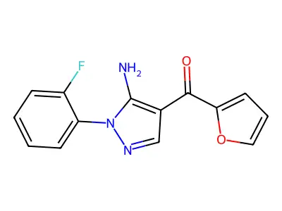 (5-Amino-1-(2-fluorophenyl)-1H-pyrazol-4-YL)(2-furyl)methanone structure