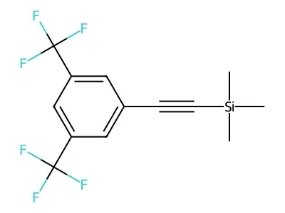 (3,5-Bis(trifluoromethyl)phenylethynyl)trimethylsilane structure