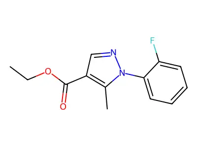 Ethyl 1-(2-fluorophenyl)-5-methyl-1H-pyrazole-4-carboxylate structure