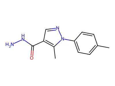 5-Methyl-1-(4-methylphenyl)-1H-pyrazole-4-carbohydrazide structure