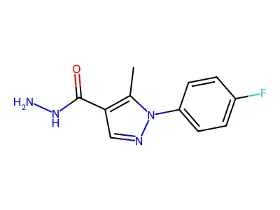 1-(4-Fluorophenyl)-5-methyl-1H-pyrazole-4-carbohydrazide structure
