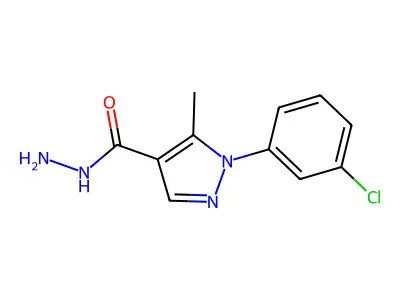 1-(3-Chlorophenyl)-5-methyl-1H-pyrazole-4-carbohydrazide structure
