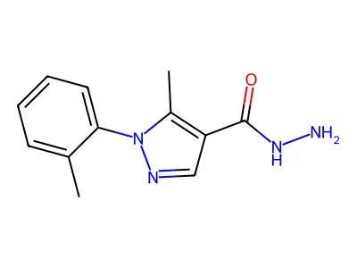 5-Methyl-1-(2-methylphenyl)-1H-pyrazole-4-carbohydrazide structure
