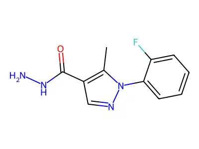 1-(2-Fluorophenyl)-5-methyl-1H-pyrazole-4-carbohydrazide structure