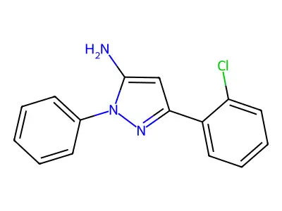 3-(2-Chlorophenyl)-1-phenyl-1H-pyrazol-5-ylamine structure