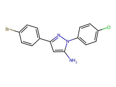 3-(4-Bromophenyl)-1-(4-chlorophenyl)-1H-pyrazol-5-amine structure