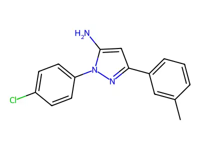 1-(4-Chlorophenyl)-3-(3-methylphenyl)-1H-pyrazol-5-amine structure