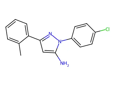 1-(4-Chlorophenyl)-3-(2-methylphenyl)-1H-pyrazol-5-amine structure