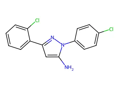 3-(2-Chlorophenyl)-1-(4-chlorophenyl)-1H-pyrazol-5-amine structure