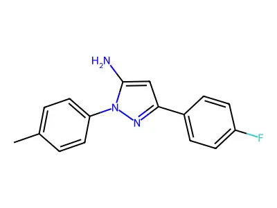 3-(4-Fluorophenyl)-1-(4-methylphenyl)-1H-pyrazol-5-amine structure